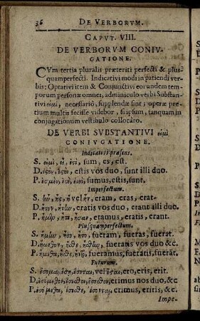 Caput VIII. De Verborum Coniugatione.
