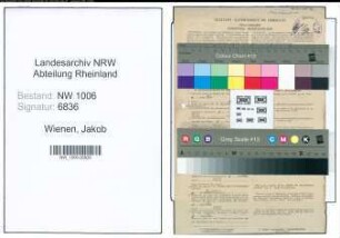 Entnazifizierung Jakob Wienen , geb. 06.11.1880 (Landwirt)