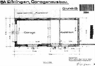 Esslingen (Neckar): Nebengebäude Garagenausbau Gbd.2A Grundriss