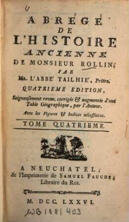 Abrégé de l'histoire ancienne, T. 4