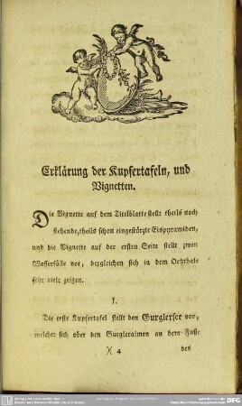 Erklärung der Kupfertafeln, und Vignetten