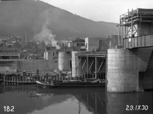 Baustelle Wehr und Schleuse Neckargemünd
