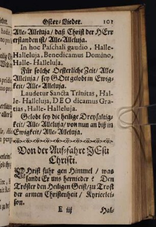 Von der Auf-fahrt Jesu Christi.