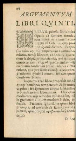 Argumentum Libri Quinti.