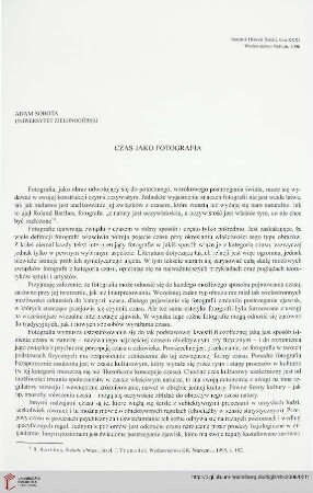 31: Czas jako fotografia