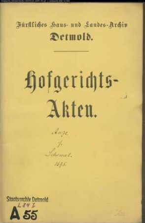 Antze (Anze), Hermann Christoph gegen Heinrich Schemel (Schemmel), Bürgermeister zu Salzuflen - Schuldforderung