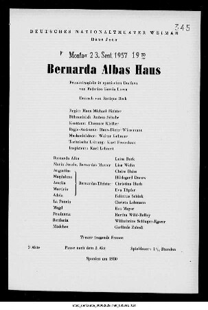 Bernarda Albas Haus
