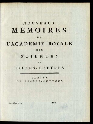 Classe De Belles-Lettres