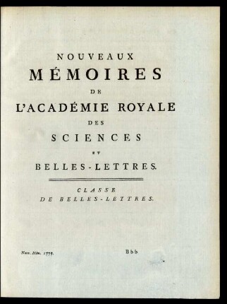 Classe De Belles-Lettres