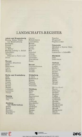 Landschafts-Register