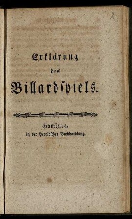 Erklärung des Billardspiels
