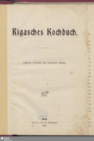 Rigasches Kochbuch