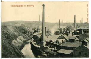 Muldenhütten. Blick auf die Fabriken