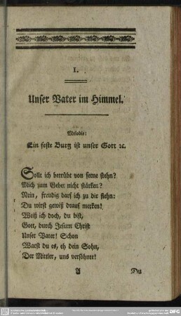 1. Unser Vater im Himmel