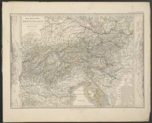 Süd-Östliches Deutschland nebst einem Theile des nördlichen Italien [Hand-Atlas über alle Theile der Erde nach dem neuesten Zustande und über das Weltgebäude]