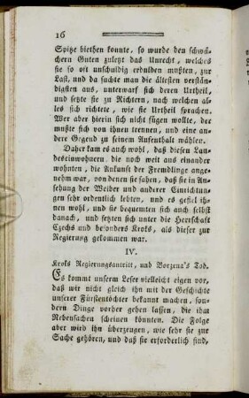 IV. Kroks Regierungsantritt, und Borzena's Tod.
