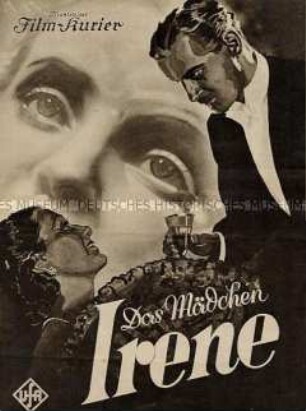 Filmprogramm "Illustrierter Film-Kurier" zu dem deutschen Spielfilm "Das Mädchen Irene"
