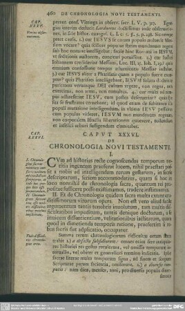 Caput XXXVI. De chronologia Novi Testamenti