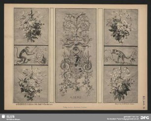 Blumengehänge und Füllung im Charakter Louis XV.