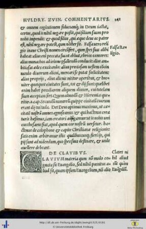 De clavibus.
