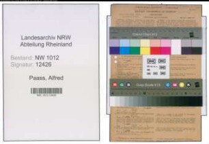 Entnazifizierung Alfred Paass , geb. 16.07.1896 (Landwirt)