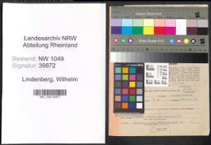 Entnazifizierung Wilhelm Lindenberg , geb. 24.03.1898 (Prokurist)