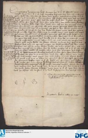 Brief der Äbtissin Katharina Adelman an den Herzog von Bayern