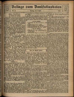 Zweite Ausgabe vom Sonntag, den 08. April 1928.