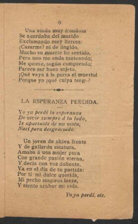 La esperanza perdida.