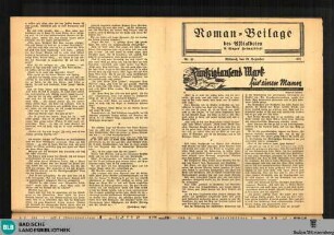 Der Albtalbote : Ettlinger Heimatblatt ; Mittelbadischer Kurier ; Badischer Landsmann, Roman-Beilage