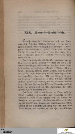 XIX. Gewerbeverhältnisse