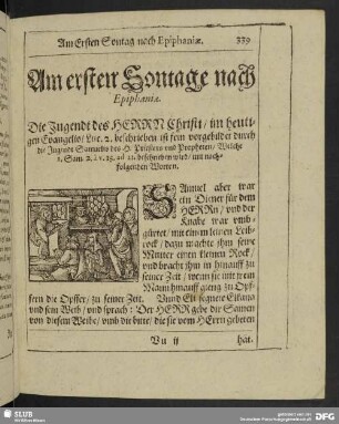 Am ersten Sontage nach Epiphaniae