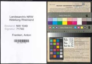 Entnazifizierung Anton Franken , geb. 15.01.1880 (Fabrikinhaber)