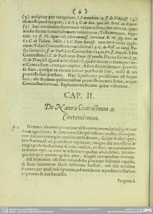Cap. II. De Natura Contractuum ac Conventionum