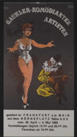 Gaukler-Komödianten Artisten, Frankfurt am Main, 1986
