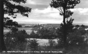 Friedrichsbrunn im Harz. Ortsansicht von der Rambergshöhe von Nordosten
