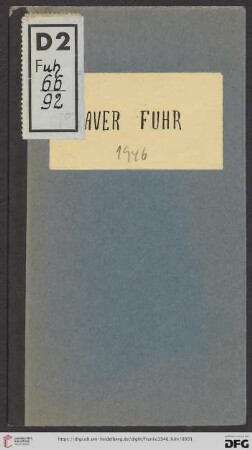 Xaver Fuhr : April/Mai