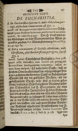 Articulus XXXVI. De Eucharistia. - Articulus XXXI. De Re Scholastica.