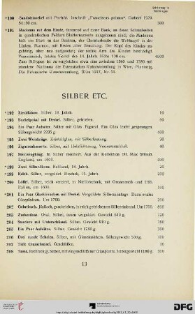 Silber etc. (Nr. 192-211)