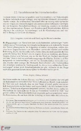 2.2.1. Insignie, Symbole und Kleidung bei Herrschertreffen