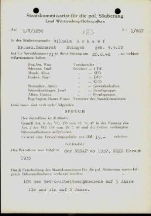 Scheef, Wilhelm, Dr.