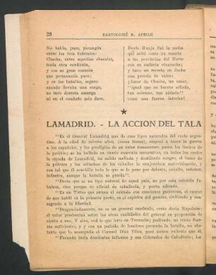 Lamadrid - La acción del Tala