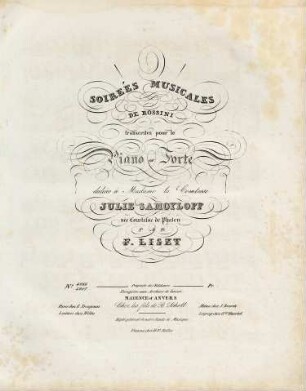 Soirées musicales de Rossini : transcrites pour le piano-forte, 11. L' orgia