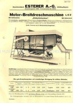 Motor-Breitdreschmaschine LOZ