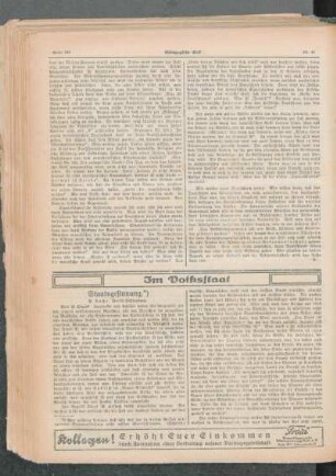 Staatsgesinnung : [Im Volksstaat]