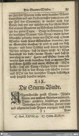 XIX. Die Sturm-Winde