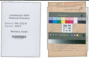 Entnazifizierung Ewald Neuhaus , geb. 20.06.1897 (Fabrikant)