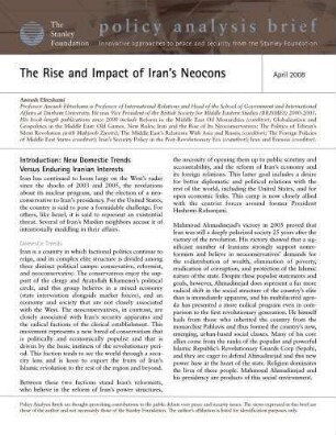 The rise and impact of Iran's Neocons