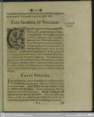 Pars Secunda Et Specialis