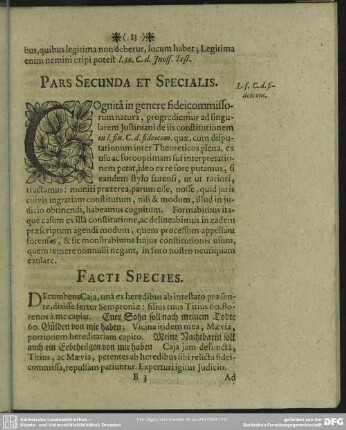 Pars Secunda Et Specialis